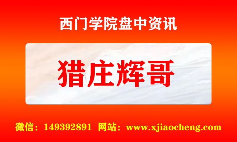 猎庄辉哥 实时盘中直播圈子实盘资讯官方付费直播 钉钉群实时转发无延迟